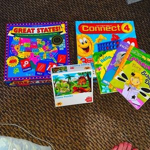 “Amazon Bundle” for Christmas” Games, books, and a puzzle and a Holla Hop Pk